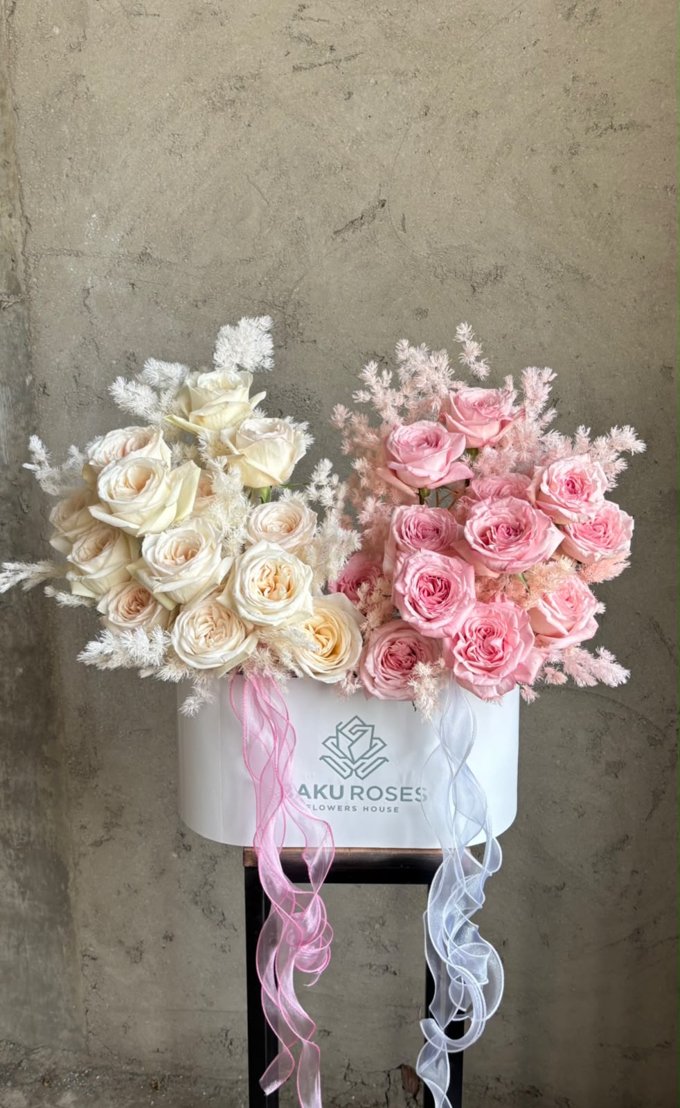 White Ohara 12, Pink Ohara 11, Asparagus, Box