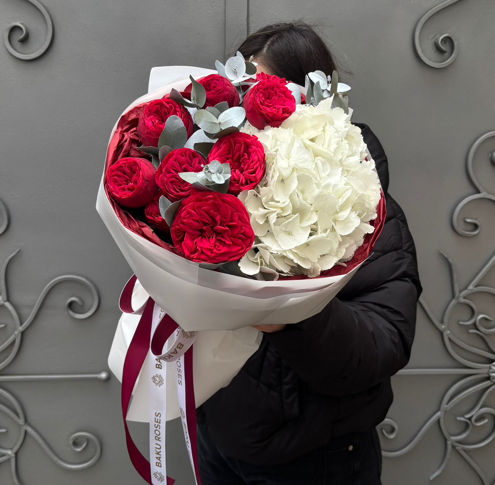 White Hydrangea 1,Red Piano 3
