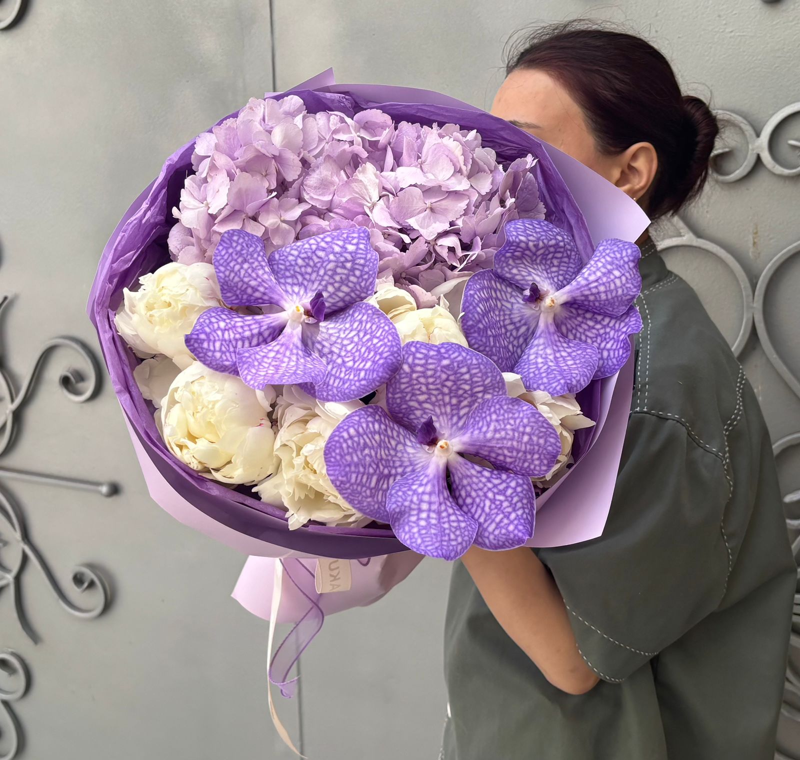 White Paeonia 5,Hydrangea Lilac 1,Vanda Purple 3