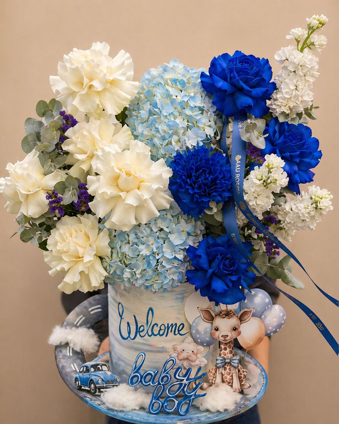 White Mondial 5, Blue Rose 4, Hydrangea Blue 2,Mattiola White 3