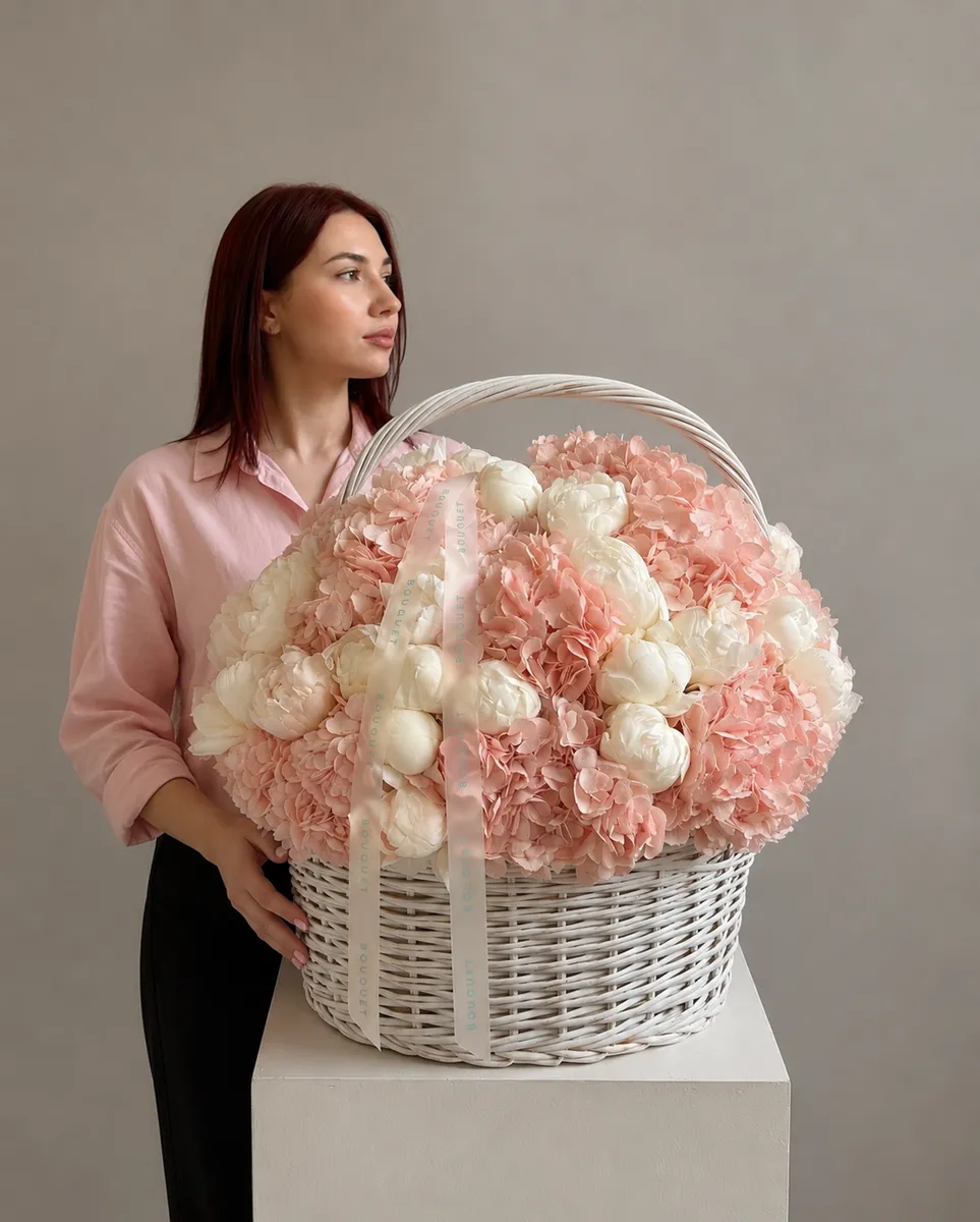 Bulud Peony Səbəti